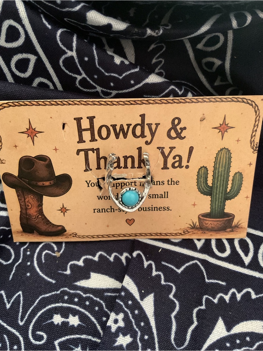 Turquoise Horseshoe Pin